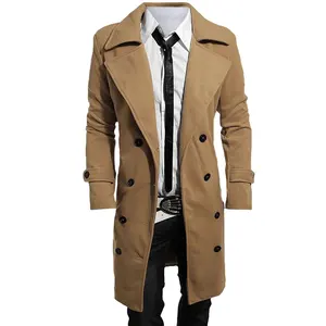 Wholesale Jackets Men Business Windbreaker Trench Coat