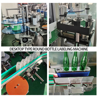 Machine d'étiquetage horizontale pour bouteilles rondes de petit diamètre, pour l'étiquetage d'objets cylindriques