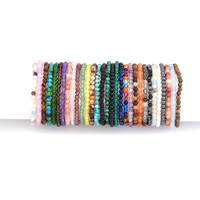 CC 4mm Haute Qualité Multi Couleurs Pierre Semi-Précieuse Élastique Stretch Petites Perles Mala Bracelets En Gros Bracelet Fengshui