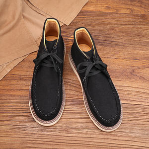 Botas de Ante para Hombre, Estilo Chelsea Occidental, con Plataforma, de Alta Calidad, Cuero Genuino, Venta al Por Mayor - Product Image 6