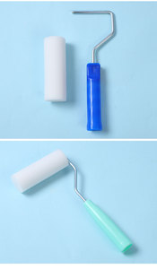 Pinceau à rouleau de peinture blanc à base d'eau de qualité industrielle de 4 pouces haute densité sans angle mort en polyester durable - Product Image 6