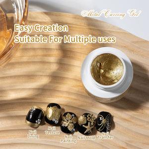 Gel métallique Vinimay pour ongles OEM ODM Or Argent <span class=keywords><strong>Champagne</strong></span> Perle Blanche Effet de texture Sculpture métallique Gel pour nail art - Product Image 4