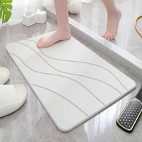 FIGOO - Nouveau design Tapis de bain en pierre de diatomite à poils longs antidérapant innovant pour vestiaire de gym