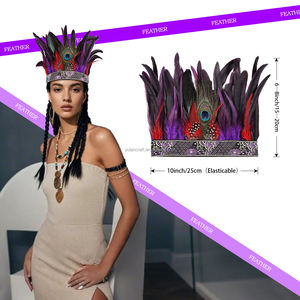 إكسسوار شعر من ريش الديك من ماركة YOLAN، رائج البيع بالجملة، مناسب لحفلات الهالوين وتزيين حفلات الزفاف ومستلزمات الحرف اليدوية - Product Image 4