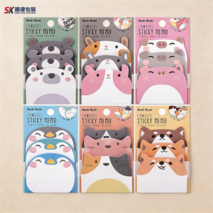 Moshi Moshi <b>Sticky</b> Memo Pads 15 Sheets Die-Cut Animal Design Self-Adhesive <b>Notes</b> for School Office - Product Image 1