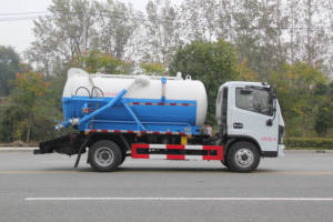 Anra Camion d'aspiration des eaux usées 4x2 Camion d'aspiration des eaux usées Aspiration fécale à pression Camion-citerne de nettoyage par jet d'égout - Product Image 4