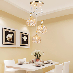 E27 Iron <strong>Ceiling</strong> <strong>Light</strong> <strong>3</strong> Heads Crystal Modern Painted 80 Customizable Surface Mounted Pendant Lamp 2-Year Warranty - Product Image 4