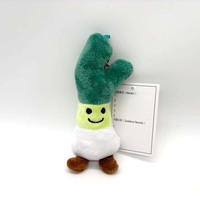 Porte-clés en peluche personnalisé de haute qualité en forme d'oignon vert mignon, pendentif pour sac