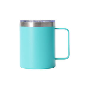 Vaso de café reutilizable al vacío con aislamiento de acero inoxidable de 12OZ, <span class=keywords><strong>taza</strong></span> de café de doble pared con asa - Product Image 6