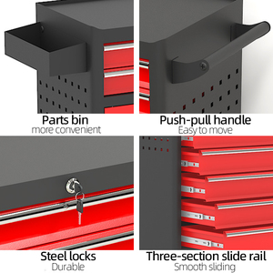 Heavy Duty 7 <strong>Drawer</strong> Tool Cabinet <strong>on</strong> <strong>Wheels</strong> for Workshop and Warehouse - Product Image 3
