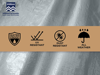 Bâche de camion robuste MILLION 160 g/m² en tissu enduit PE, rouleau avec œillets, bâche industrielle noire, bâche de protection imperméable très résistante