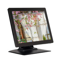 Layar LCD Monitor 15 ", layar sentuh 15" sistem VOD Cash Register POS restoran VGA HD USB LED layar sentuh
