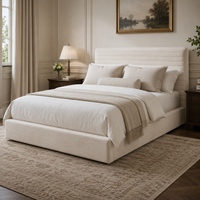 Lit plateforme moderne et minimaliste en velours compressé, rembourré, avec base de rangement pour chambre à coucher, montage facile