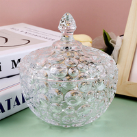 Europese Glazen Snoeppot Creatieve Polka Dot Bubble Woonkamer Slaapkamer Opslagpot Met Deksel Fruit Cup Sieraden Opslag