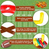 Jeu de lancer de cerceaux gonflables - Divertissement amusant et engageant - Rendez votre événement inoubliable - Parfait pour les fêtes à thème
