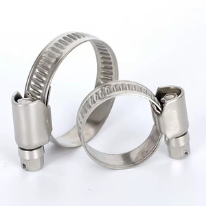 Немецкий Тип 1/2 "7/8" 2 "3" Регулируемый хомут из нержавеющей стали для гидравлического силиконового шланга Сверхмощный зажим С Одним Болтом - Product Image 1