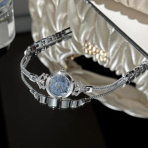 ساعات كوارتز نسائية بسيطة وفاخرة طراز جديد ساعة بسوار راقية مع حافظة معدنية عرض قرص بمؤشر تناظري للنساء - Product Image 5