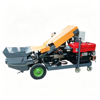 Pompe à béton mobile sur remorque, moteur électrique/diesel et pompe à béton à roulement, système hydraulique stable, 35 m³/h, haute efficacité