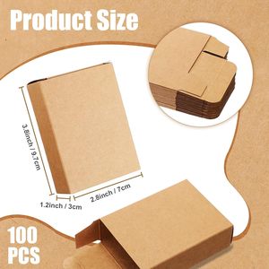 Cajas de Regalo de Papel Kraft, Recubrimiento de Barniz Marrón, Reciclables, con Logotipo Personalizado, para Jabón, Dulces y Fiestas - Product Image 4