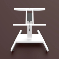 Bureau de travail moderne en acier inoxydable, électrique, à moteur unique, convertible, extensible, réglable en hauteur (debout/sidéral), capacité 120 kg
