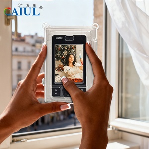 เคสป้องกันแบบใสเทรนด์2025สำหรับกล้อง Instax Mini-ฝาปิดโปร่งใสทนทานพร้อมสายรัดสีดำที่ปรับได้ - Product Image 5