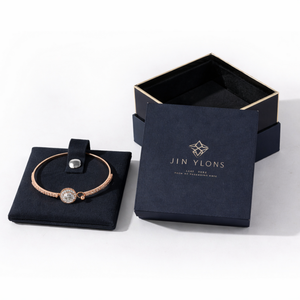 Caja Moderna para Brazaletes, Caja de Regalo de Joyería de Lujo con Tapa y Base Rígidas, Inserto de Gamuza, Estampado en Lámina, Logotipo Personalizado para Empaque de Joyería al por Menor - Product Image 2