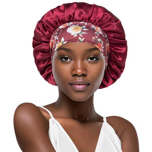 Mode maquillage cheveux Satin <span class=keywords><strong>Bonnet</strong></span> sommeil douche chapeau large bande élastique <span class=keywords><strong>nuit</strong></span> sommeil Bonnets - Product Image 4