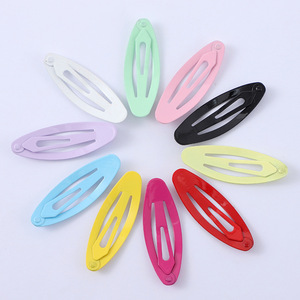 Oval Colorful Teardrop Hair <b>Clip</b> 5 Cm Side <b>Clip</b> For Women Casual Headdress Metal Material - Product Image 4