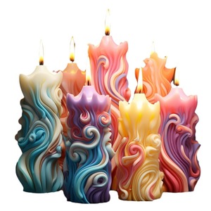 Custom Made Cylindrical Patterned Silicone <b>Candle</b> <b>Molds</b> Diy Home Decor Plaster <b>Molds</b> Irregular Shape Custom Dimensions - Product Image 5