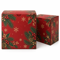 Boîte pliante personnalisée pour Noël, emballage en papier imprimé pour cadeaux de fêtes, cosmétiques, bonbons et produits de vente au détail saisonniers