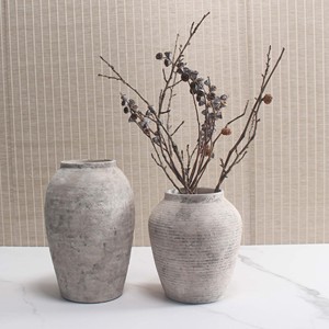 Jarrón de Cerámica Esmaltada Estilo Rústico Vintage de <span class=keywords><strong>Zara</strong></span> <span class=keywords><strong>Home</strong></span>, Jarrón de Mesa Hecho a Mano Ecológico para Arreglos Florales, Decoración del Hogar - Product Image 4