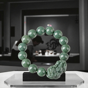 <strong>Wholesale</strong> Women's Healing <strong>Stone</strong> Beads Ethnic Buddhism Gift CMA Certified Aperture Setting Natural Gemstone <strong>Jade</strong> Bracelet - Product Image 6