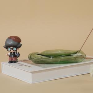 制造商烟灰色定制环保硼硅酸盐玻璃香炉檀香海洋定制徽标家居装饰 - Product Image 3