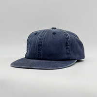 Gorra de Béisbol Personalizada de Algodón Lavado de Alta Calidad, Estilo Desestructurado, 6 Paneles, Ajustable para Hombre, Visera Plana, Cierre a Presión, para Golf, con Logotipo Personalizado