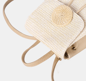 Nedeins — Mini sac <span class=keywords><strong>à</strong></span> dos de plage en paille pour femmes, mode printemps-été - Product Image 4