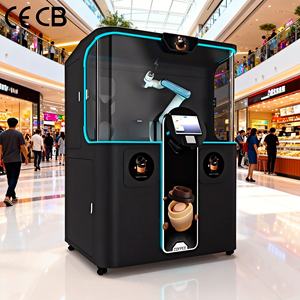 Machine à café expresso automatique robotisée IA haute performance avec bras barista robotisé et fonctionnement sans contact pour aéroports et centres commerciaux - Product Image 1