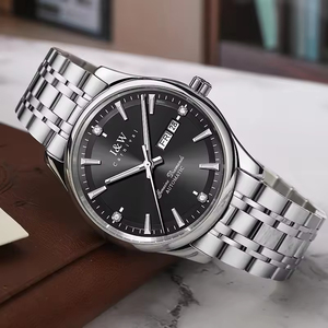 Montre mécanique automatique de luxe noire haut de gamme pour homme, logo personnalisé, cadran 41 mm, acier inoxydable, verre, réserve de marche, squelette - Product Image 2