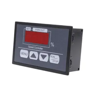 DC 6V-60V 30A PWM Motor Speed Controller dengan Tampilan Digital Panel Tombol Gubernur Variabel Kecepatan Stepless Regulator