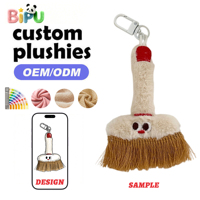 Porte-clés en peluche de haute qualité de la marque BIPU, vente en gros, mini animaux en peluche rembourrés de coton PP, pendentifs de sac en forme de patte de chat moelleuse