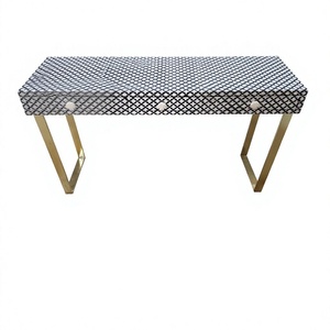 Stylish Bone Inlay Modern Coffee Table Wood Frame Office Home Portable Extendable <b>Storage</b> Eco-Friendly Easy Clean Living Room - Product Image 6