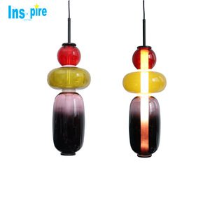 Moderno lampadario in vetro colorato nordico ristorante arredamento Art Glass <span class=keywords><strong>lampada</strong></span> pendente per Hotel corridoio - Product Image 2