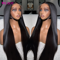 Perruque 13x6 en cheveux humains vierges Remy vietnamiens bruts, sans colle, avec dentelle transparente HD complète, ondulations profondes et baby hair