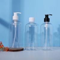 Botol Pompa Kosmetik Bulat Transparan Mewah untuk Sampo, Kondisioner, Sabun Mandi, dan Lotion Tubuh, dengan Sablon Warna Kustom