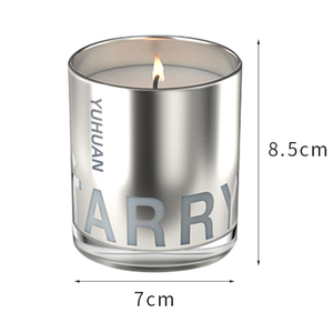 Bougie <span class=keywords><strong>parfum</strong></span>ée en verre transparent argenté, sensation haut de gamme, coffret cadeau d'anniversaire, sans fumée, <span class=keywords><strong>parfum</strong></span> romantique pour l'intérieur de la maison - Product Image 4