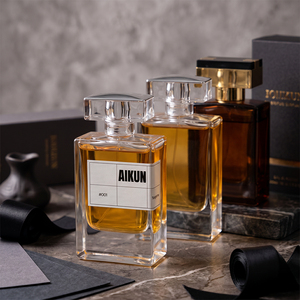 Aikun - Juego de Perfume Eau de Parfum con Botella de Vidrio Cuadrada de Fondo Grueso de 50 ml, Etiqueta Adhesiva con Logotipo, Caja de Cartón Kraft Personalizada para Comercio Electrónico Transfronterizo - Product Image 4
