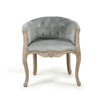 Chaise de loisirs de salon en velours gris doux, vente d'usine en chine