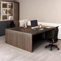 Bureau de travail moderne en bois, poste de travail informatique modulaire avec tiroirs, mobilier de bureau à domicile