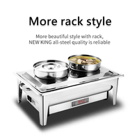 Airuisi Réchauffeur électrique 9L en acier inoxydable 304 à double cuvette Réchaud de buffet pour restaurant, cuisine ou buffet