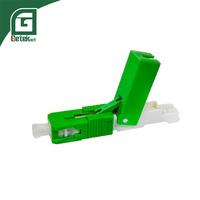 GETEKnet Conector bloqueable SC rápido de un paso Bloqueo de crimpado abatible Tipo de una pieza Modo único Cable de fibra óptica de 2*3mm