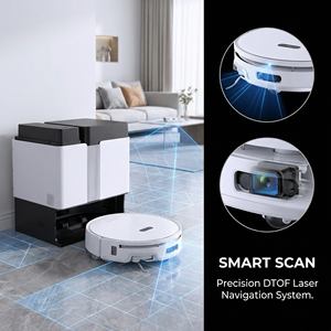 เครื่องดูดฝุ่นไร้สายแบบหุ่นยนต์ ดูดฝุ่นได้ทั้งแบบเปียกและแห้ง แรงดูด 20000pa ควบคุมด้วยเสียง 3 in 1 - Product Image 6